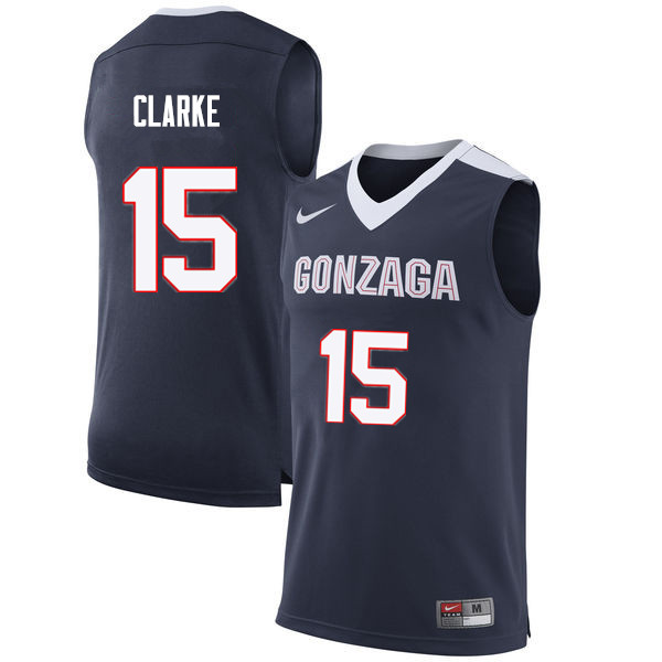 Men Gonzaga Bulldogs #15 Brandon Clarke College Basketball Jerseys Sale-Navy - Click Image to Close